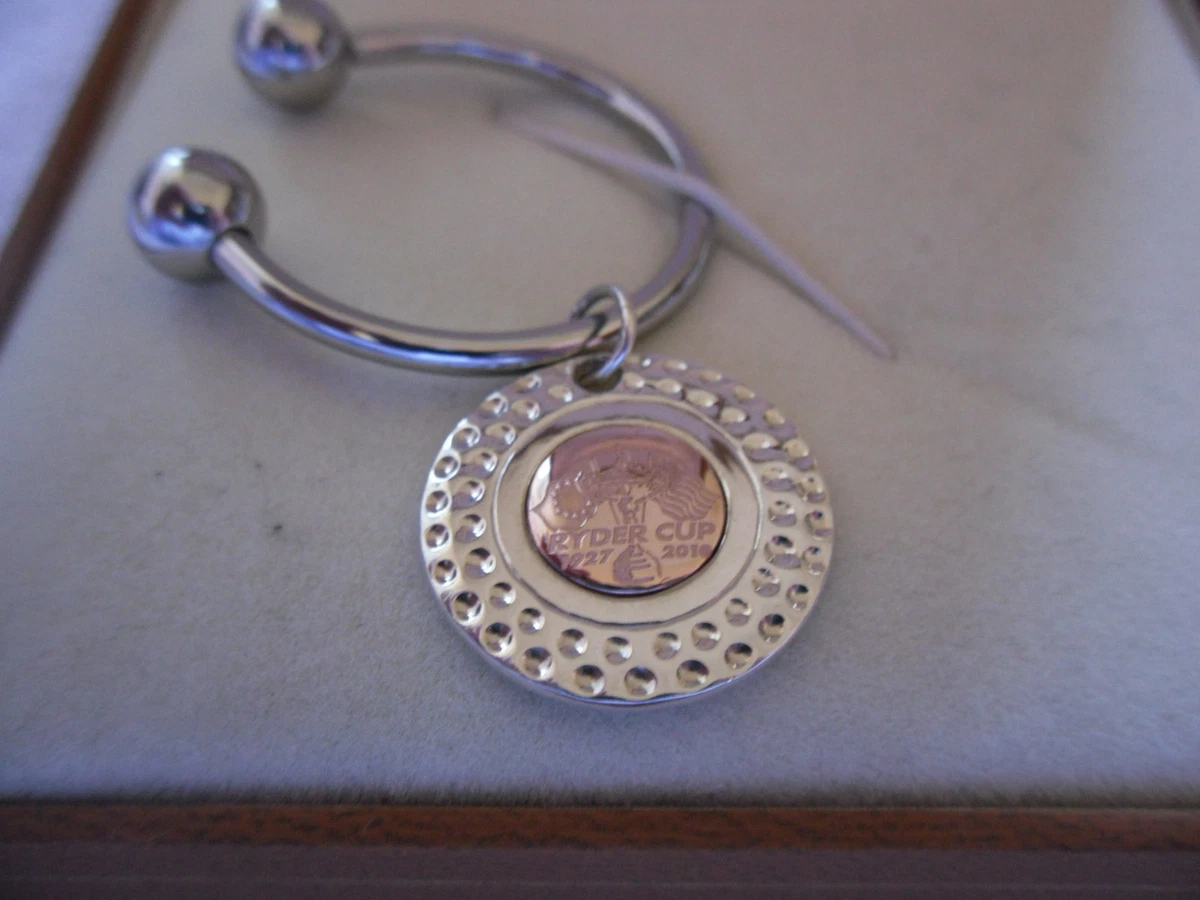 Welsh Clogau Sterling Silver 9ct Rose Gold Ryder Cup Golf Key