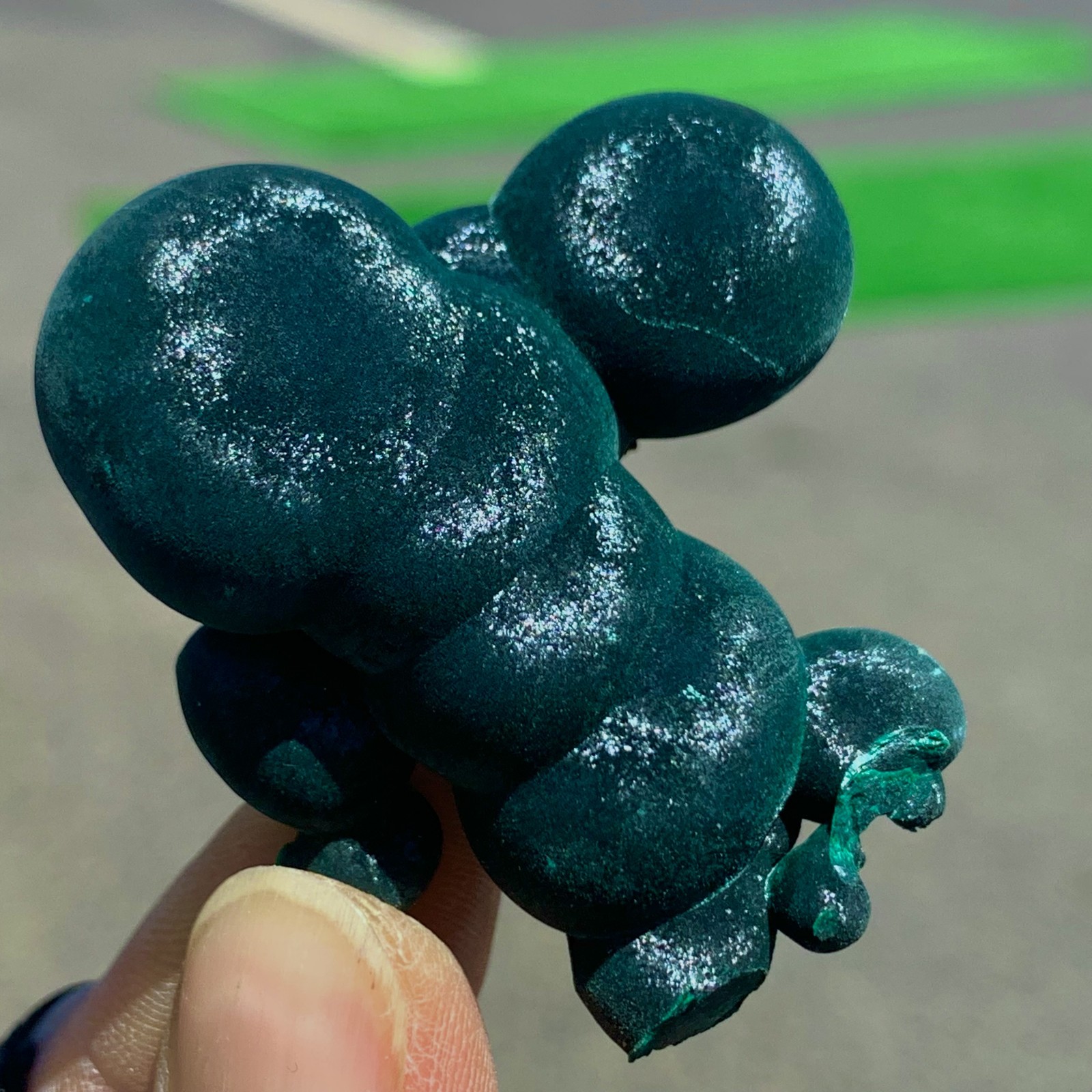 49G Natural velvet Malachite stone cat eye cluster rough mineral sample