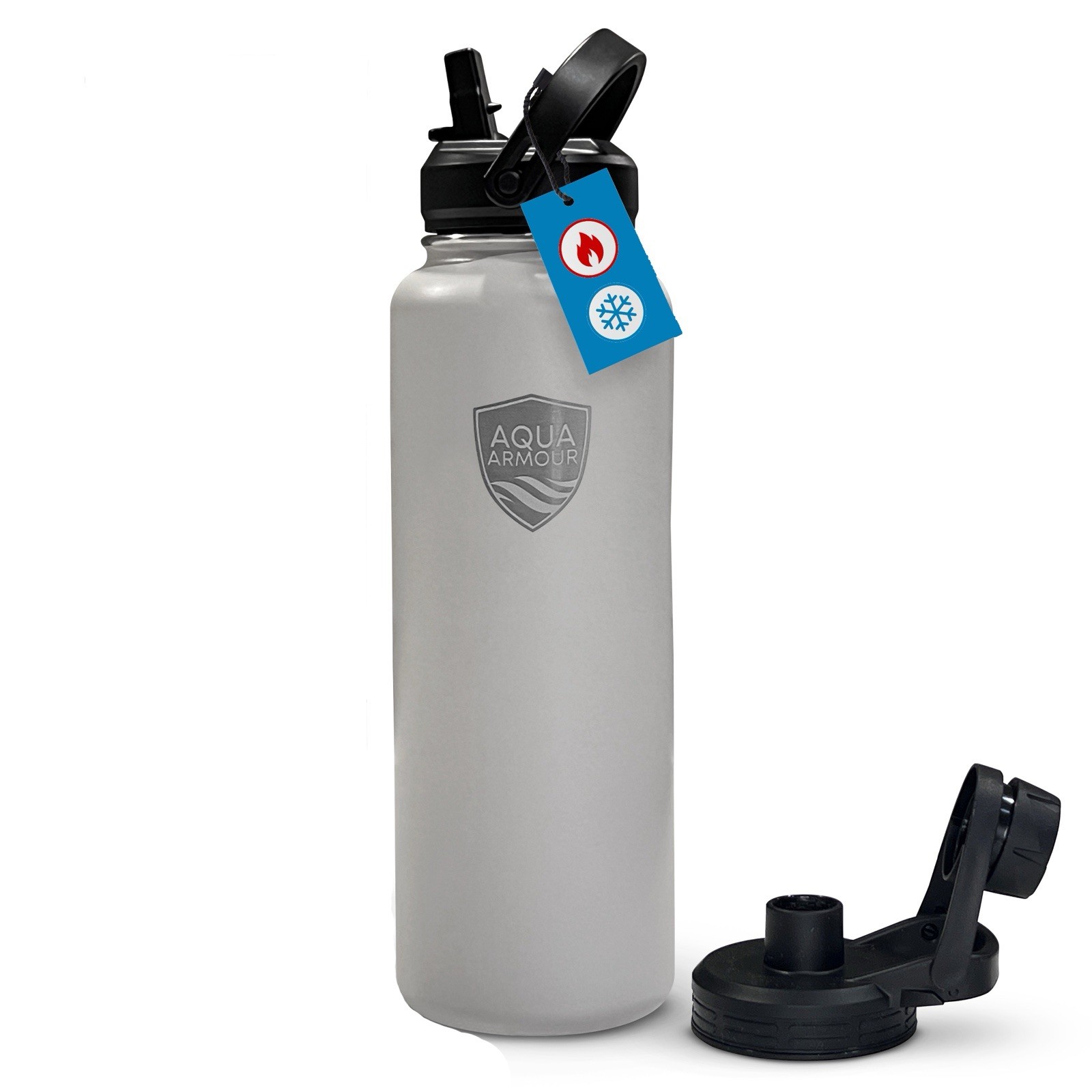 40oz Hot/Cold Insulated Water Bottle W/ Straw Lid & Twist Li