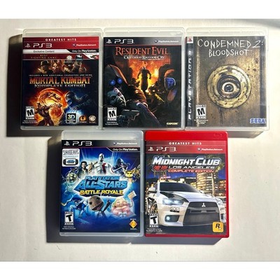 PlayStation 3 PS3 bundle Video Game lot Work Mortal Kombat Etc All Discs Mint!