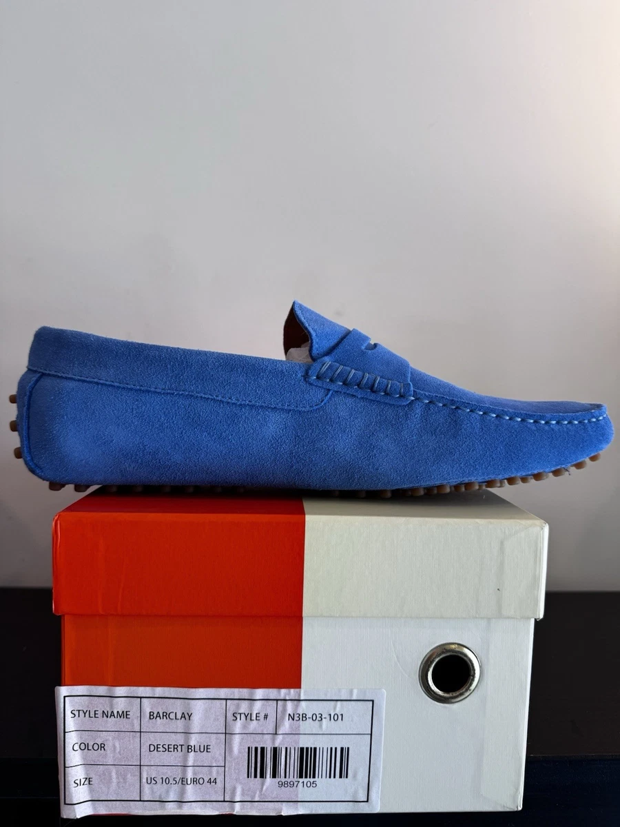 New Republic by Mark McNairy Barclay Suede Loafer / Driver Men\'s Size 10.5 Blue Amazon.com | New Republic Monaco Suede Driver (Navy, 13  main image 3