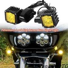 For Road Glide Fltrxs Fltrx Shark Demon Led Front Turn Signals Traffic Light