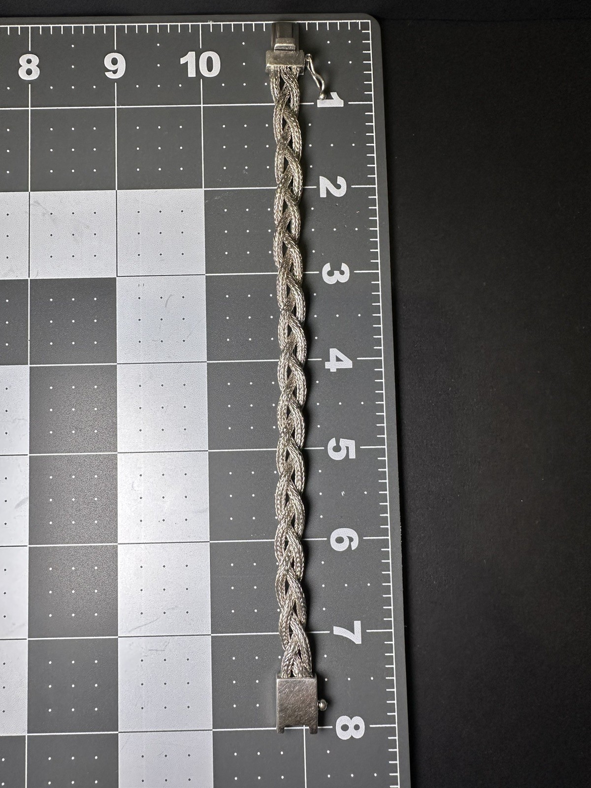 SOLID 925 Sterling Silver 10mm BRAIDED WHEAT LINK… - image 9