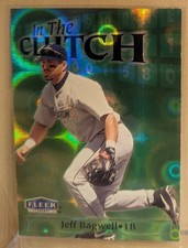 1998 Fleer IN THE CLUTCH #1 Jeff  Bagwell Astros Refractor RARE GREEN INSERT
