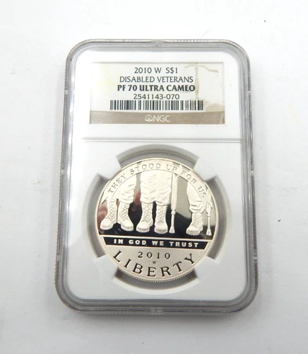 2010 W $1 Disabled Veterans Silver Commemorative Proof Dollar NGC PF70 Ultra Cam
