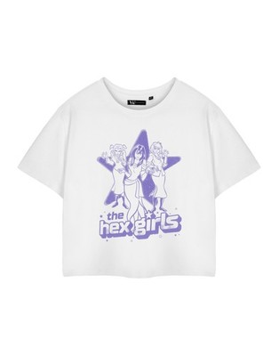 Scooby Doo Weiß Hex Girls Cropped Kurzärmeliges T-Shirt Frauen