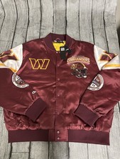 NWT Men’s Chalk Line Washington Commanders Satin Jacket Helmet Fanimation XL