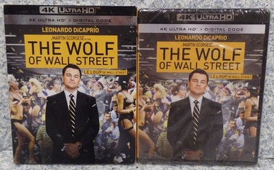 4K Ultra HD The Wolf Of Wall Street Leonardo DiCaprio + Slipcover NEW SEALED