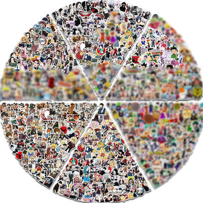 Large Anime Stickers Mixed Pack,600Pcs Mixed with Classic Anime Theme Sticker Pa