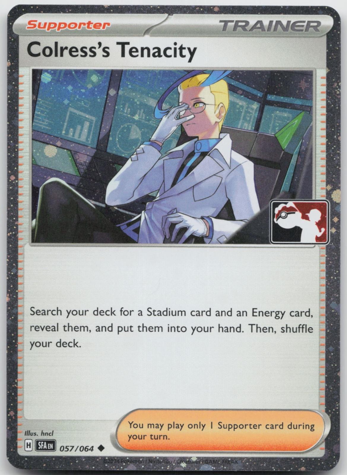 Colress's Tenacity (Cosmos Holo) 057/064 Prize Pack Series Cards Pokemon NM/M