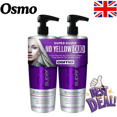 Osmo Super Silver No Yellow Shampoo & Maske Duo Pack 1 Liter | Anti Gelbe Haare