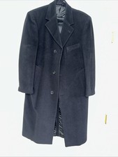 Ralph Lauren Chaps Men’s Dress Cost Black  38SH Wool  Overcoat