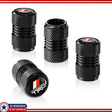 4pcs Black Tire Valve Stem Caps Universal Toyota Trd Sequoia Tundra Tacoma 4run
