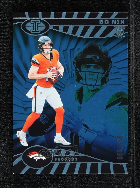 2024 Panini Illusions Trophy Collection Light Blue 65/249 Bo Nix #22 0ma6