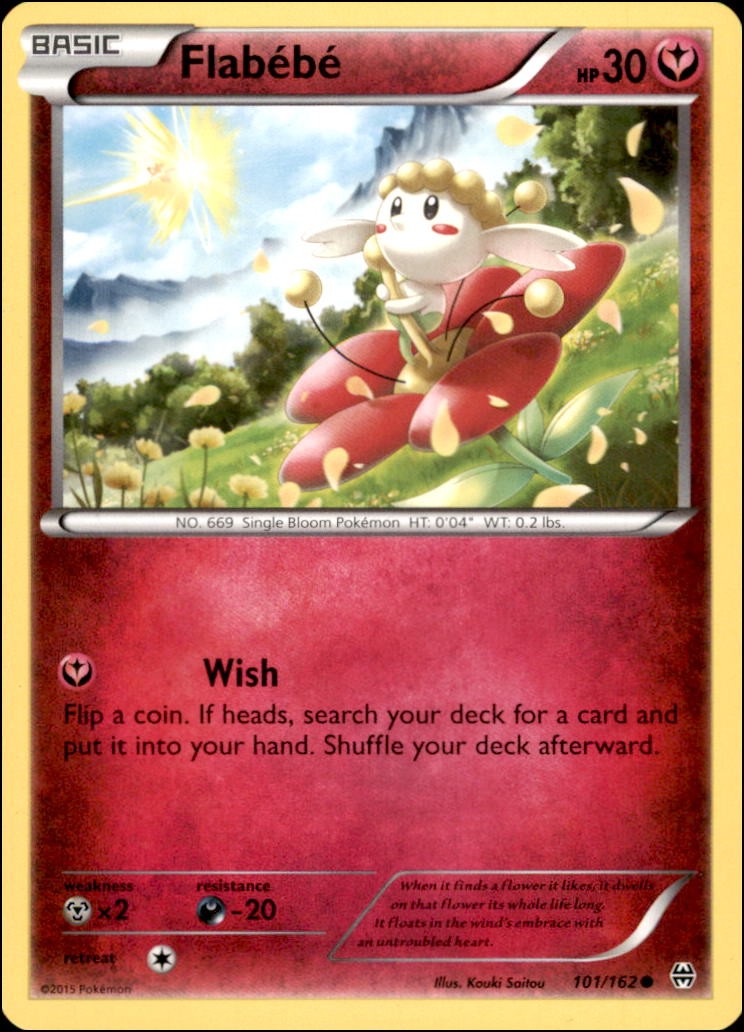 Pokemon - Flabebe #101/162 - XY - BREAKthrough Common