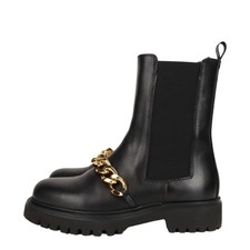 Cavalli Class Damen Schuhe Stiefelette Gr. 38 Schwarz Leder Ankle Boots