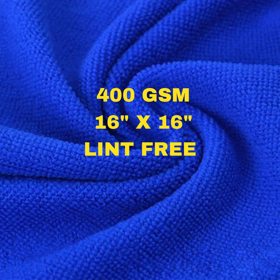 Paño de limpieza de microfibra 16x16 pulido de coche sin arañazos detalles 12 Pac 400GSM Foto 4 de 4