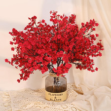Artificial Red Silk Flowers, 5-Piece Set for Spring Floral Arrangements
