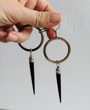 Spike Hoop Earrings, Spike Earrings, Spike Dangle Earrings, Hoop Earrings