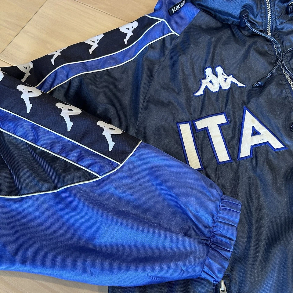 Vintage 1999-2000 Kappa Italia Italy Gara Jacket Hooded Long Sleeve Men’s 2XL - Image 4 of 4