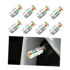 8 PCS Tire Pressure Monitor Valve Stem Caps, 2.4Bar 36 PSI Tire 8PCS Silver