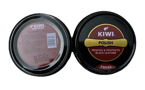 Kiwi Black Shoe Polish 40g (1 can) Brand New  - Picture 2 of 6