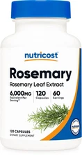 Nutricost Rosemary Extract (6,000mg Equivalent) 120 Capsules - Rosemary Leaf