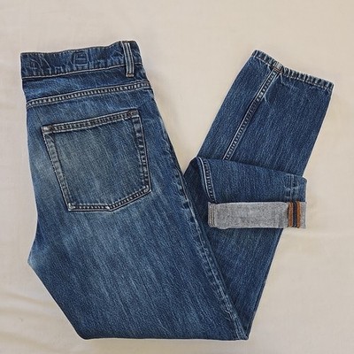 Norse Projects Copenhagen Faded Denim Jeans Men's 32 Slim (32x30) Button Fly