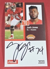 Josh Jones Auto 2020 Senior Bowl Houston Cougars Signed Rookie Seattle Seahawks