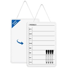 Weekly Whiteboard Calendar for Wall, Small 11" x 17" Planning Board with Plas...