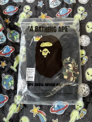 Bape X Stussy Black Camouflage Size M Men and womens tee