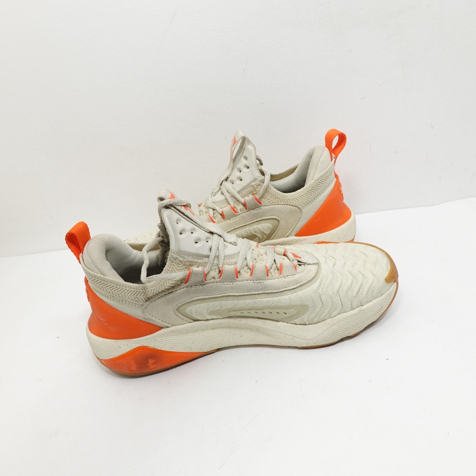 Under Armour Project Rock 7 UA Beige Orange Women Cross Training Shoes Size 7 thumbnail 11