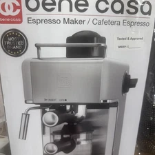 Bene Casa Espresso Maker Steam Heat System Brews Up to 4 Shots of Espresso Used