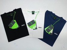 Men's Boss T-shirt Crew Neck Short Sleeve Cotton Solid Tee