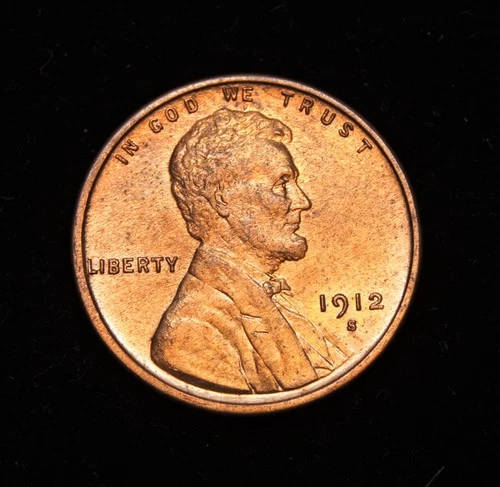 1912-S  Lincoln Wheat Cent  Gem BU