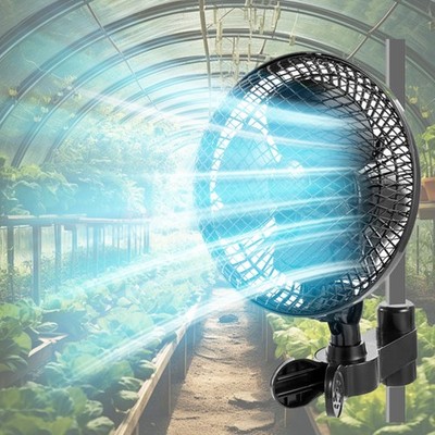 Grow Tent Fan φ22cm Auto-Oscillating Smart Fan Adjustable 2 Gang Leise DE