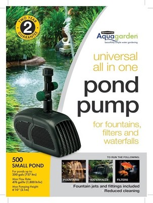 Pennington Aquagarden , Universal 500 All in One Submersible Pond & Water Pump ,