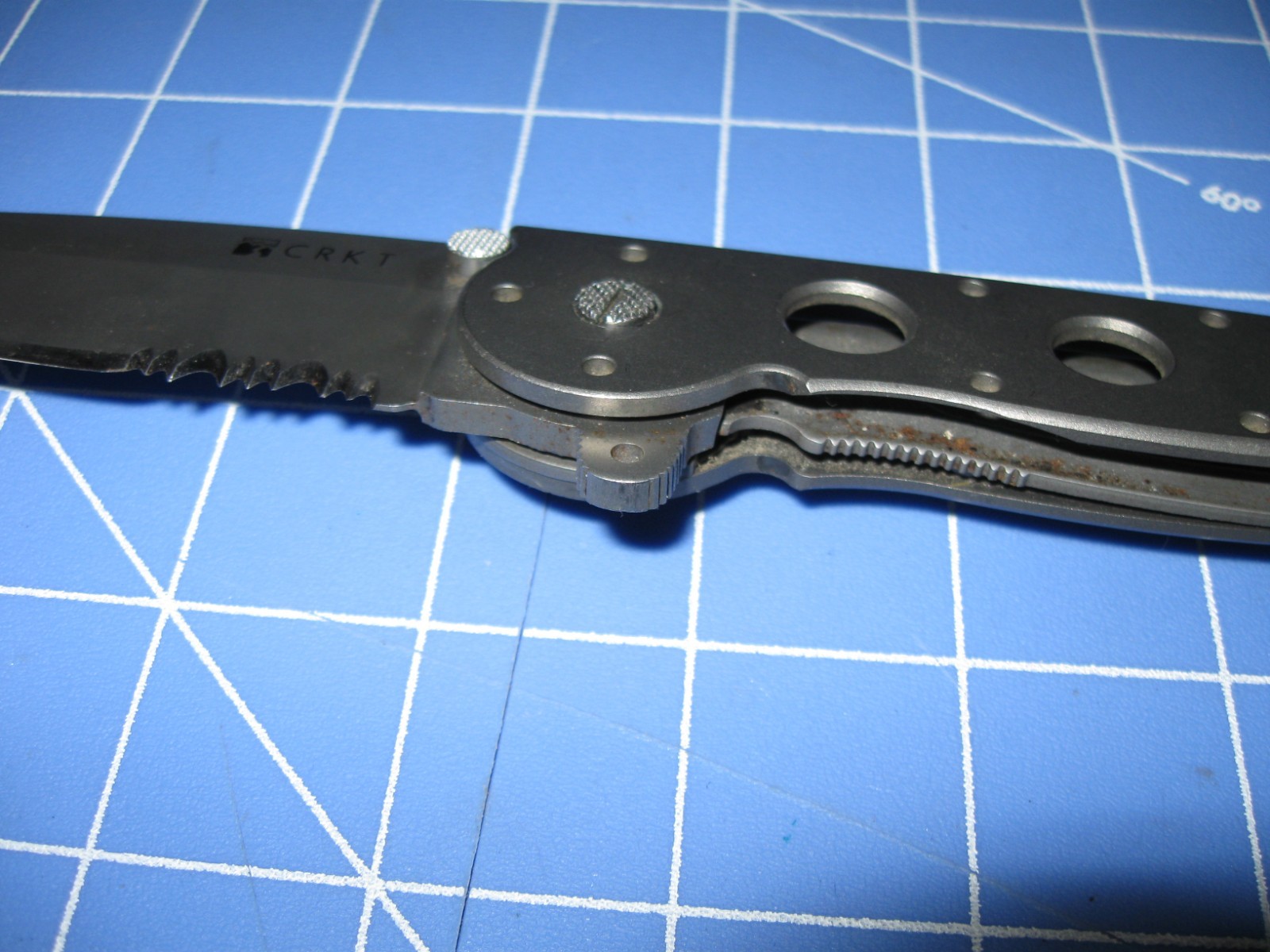 CRKT M16-14T Titanium Handle Tanto Folding Knife Part Serrated Carson Design