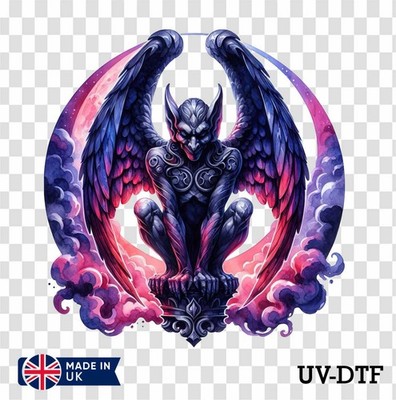 Gothic Gargoyle UV DTF Aufkleber - Glas Laptop Becher Tasse bv251