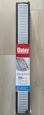 Oatey Designline 28" Shower Floor Linear Drain Square Grate Stainless NEW NoHook
