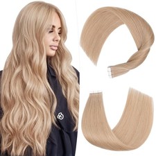 Hairro Tape In Human Remy Hair Extensions Dark Blonde 27 18in 50g 20pcs
