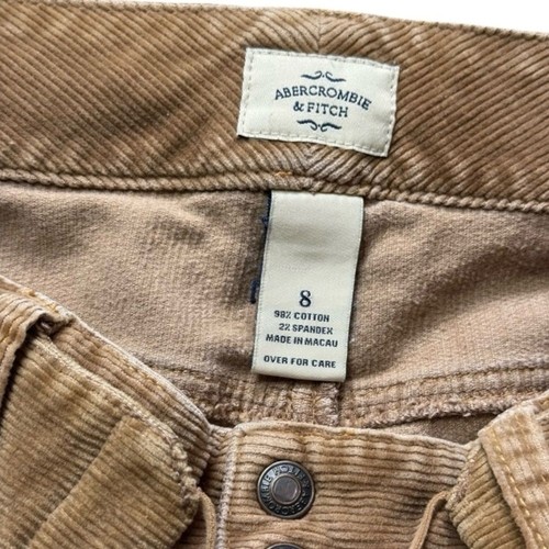 Pantalones de pana acampanados con cinturón Abercrombie & Fitch vintage Y2K talla 8 - Imagen 6 de 12