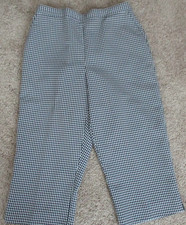 Capri Crop Pants Alfred Dunner Sz 10 P black-and-white checkerboard polyester
