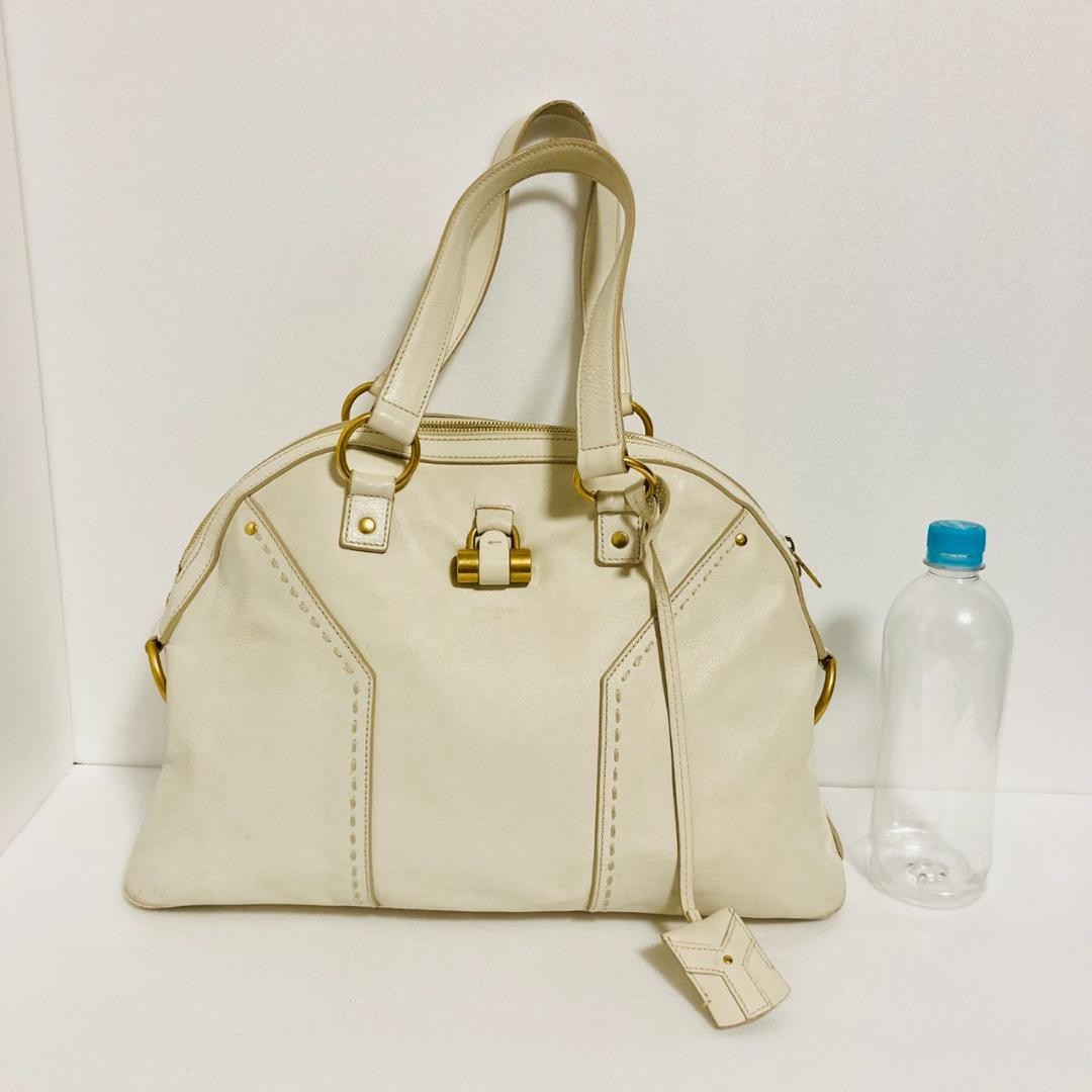 Borsa a tracolla Rank A Yves Saint Laurent M pelle bianca