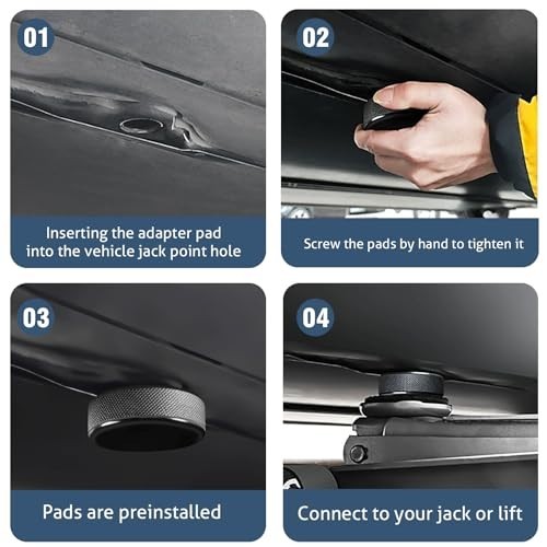 Lifting Jack Pad Set for Tesla Model 3 S X Y - 4 Pack with Storage Case, Safe Ja
