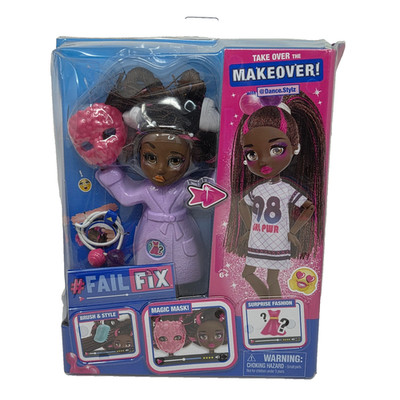 FAILFIX DOLLS DANCE.STYLZ TOTAL TAKE OVER THE MAKEOVER AFRICAN AMERICAN IN BOX