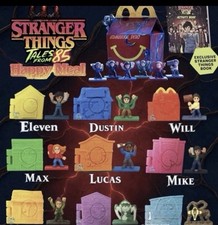 MCDONALD S 2026 STRANGER THINGS TOYS COMPLETE SET OF 10. ALL NEW IN BOX SEALED