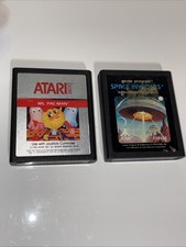 Ms. Pac-Man (Atari 2600, 1985) Cartridge Only Classic Game And Space Invaders