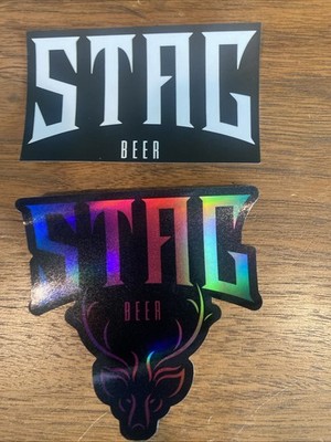 2 NOS Stag Beer Decals