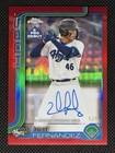 2025 Topps Chrome Pro Debut  Jose Fernandez Auto /5 Red Refractor PDC-61 Arizona